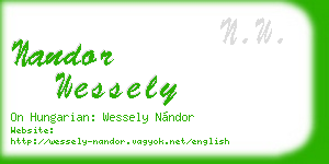 nandor wessely business card